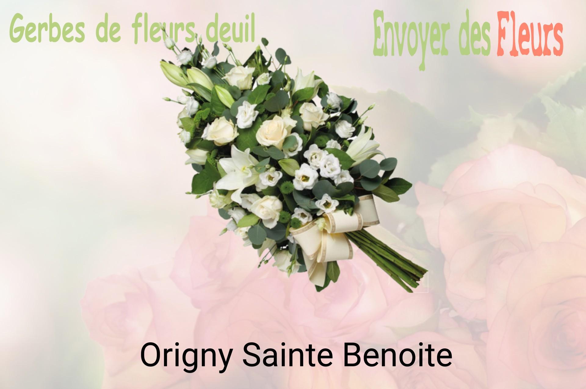 Gerbe de fleurs de deuil livrée à Origny-Sainte-Benoite